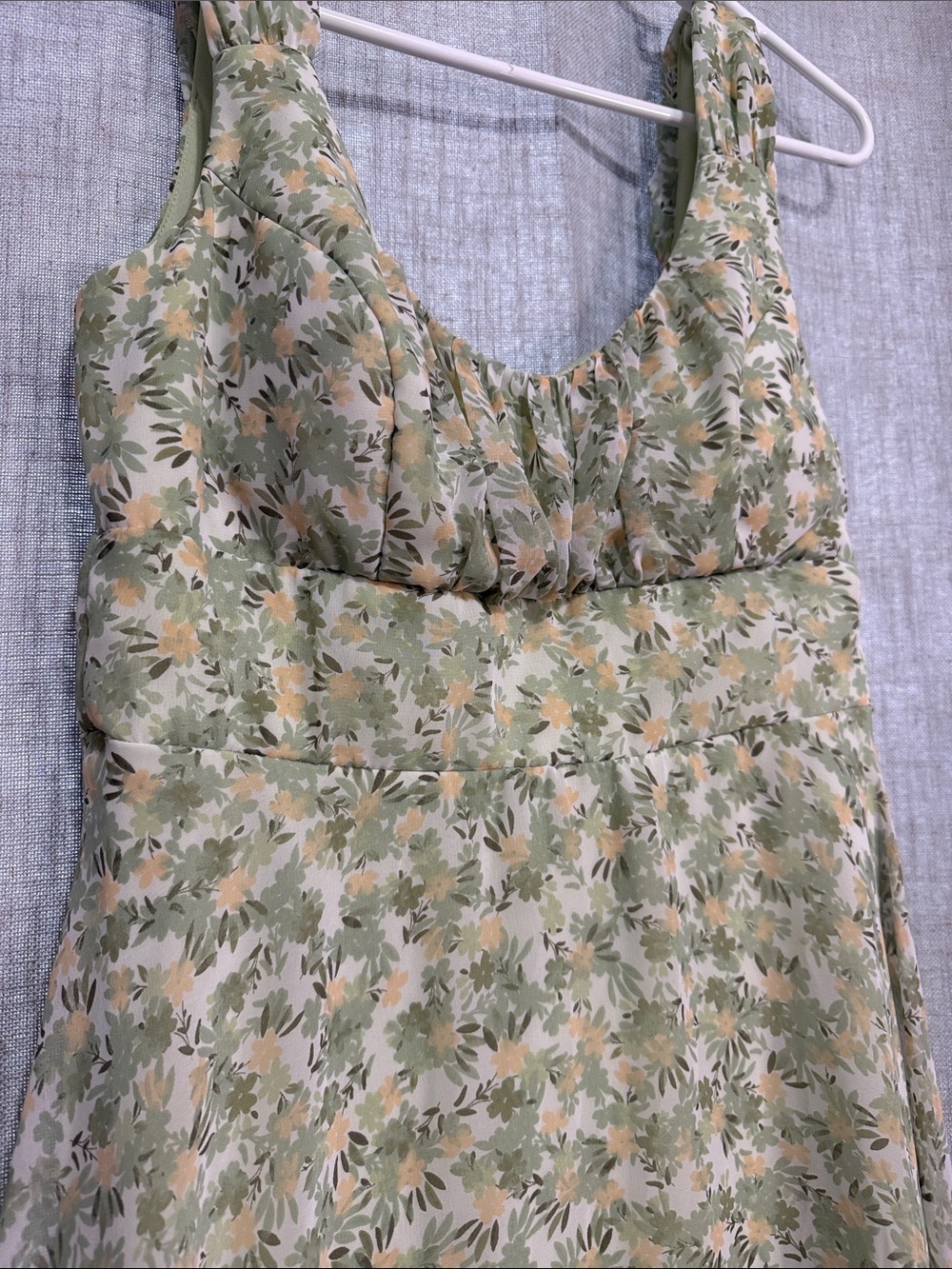 Connected Apparel Vintage Style Green Floral Midi Dress - Picture 3 of 9
